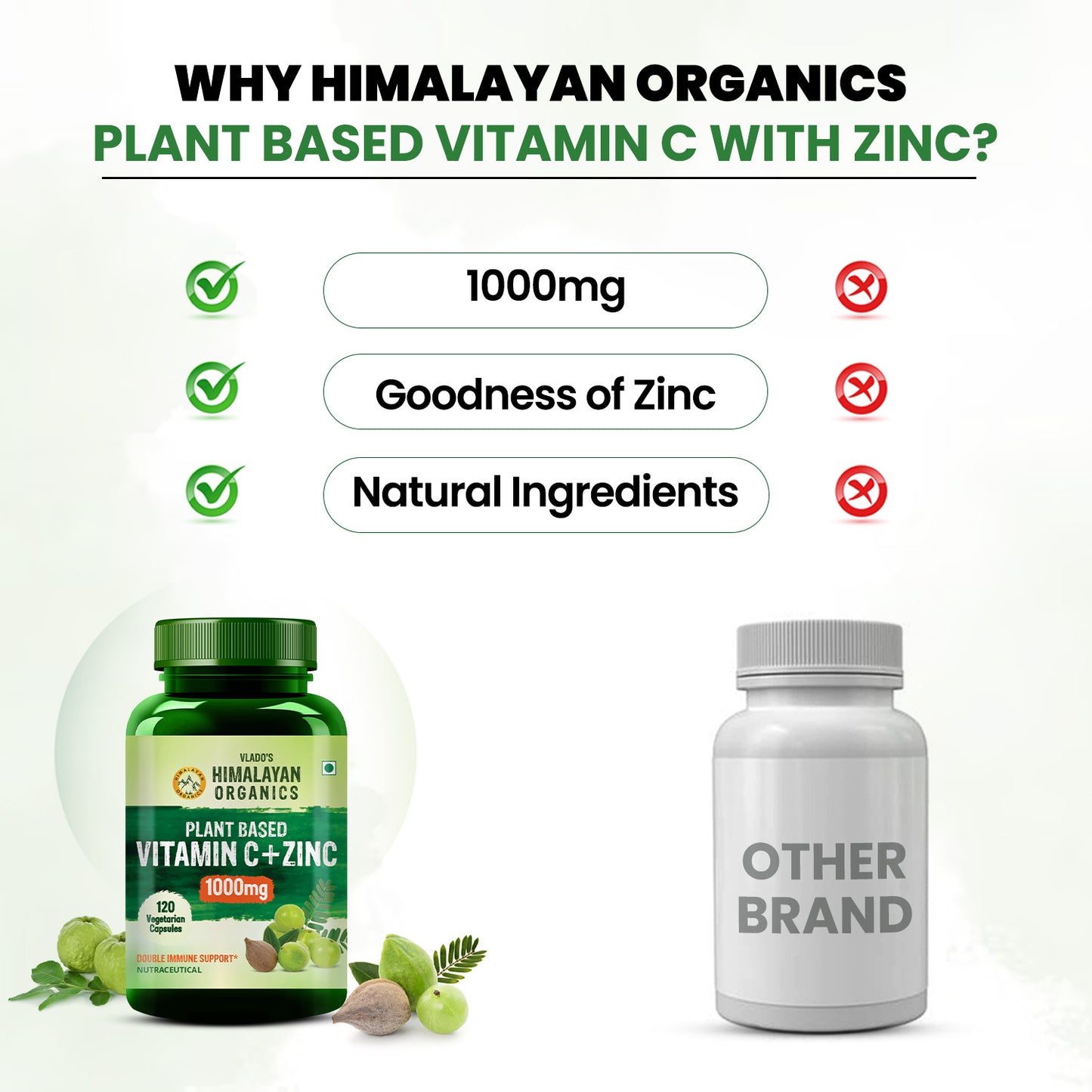 Vlado’s Himalayan Organics Vitamin C + Zinc | Immunity & Skin