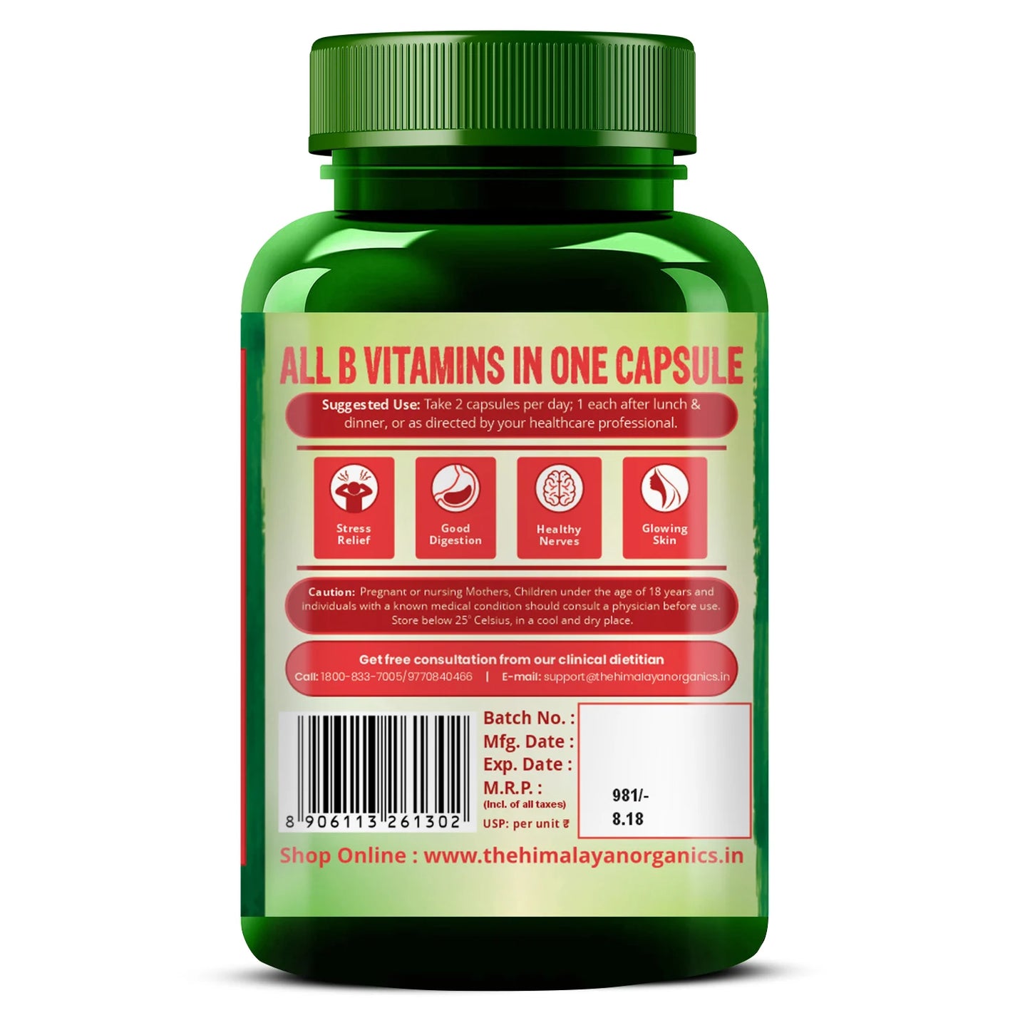 Vlado’s Himalayan Organics Natural Vitamin B12 | Energy & Nerve