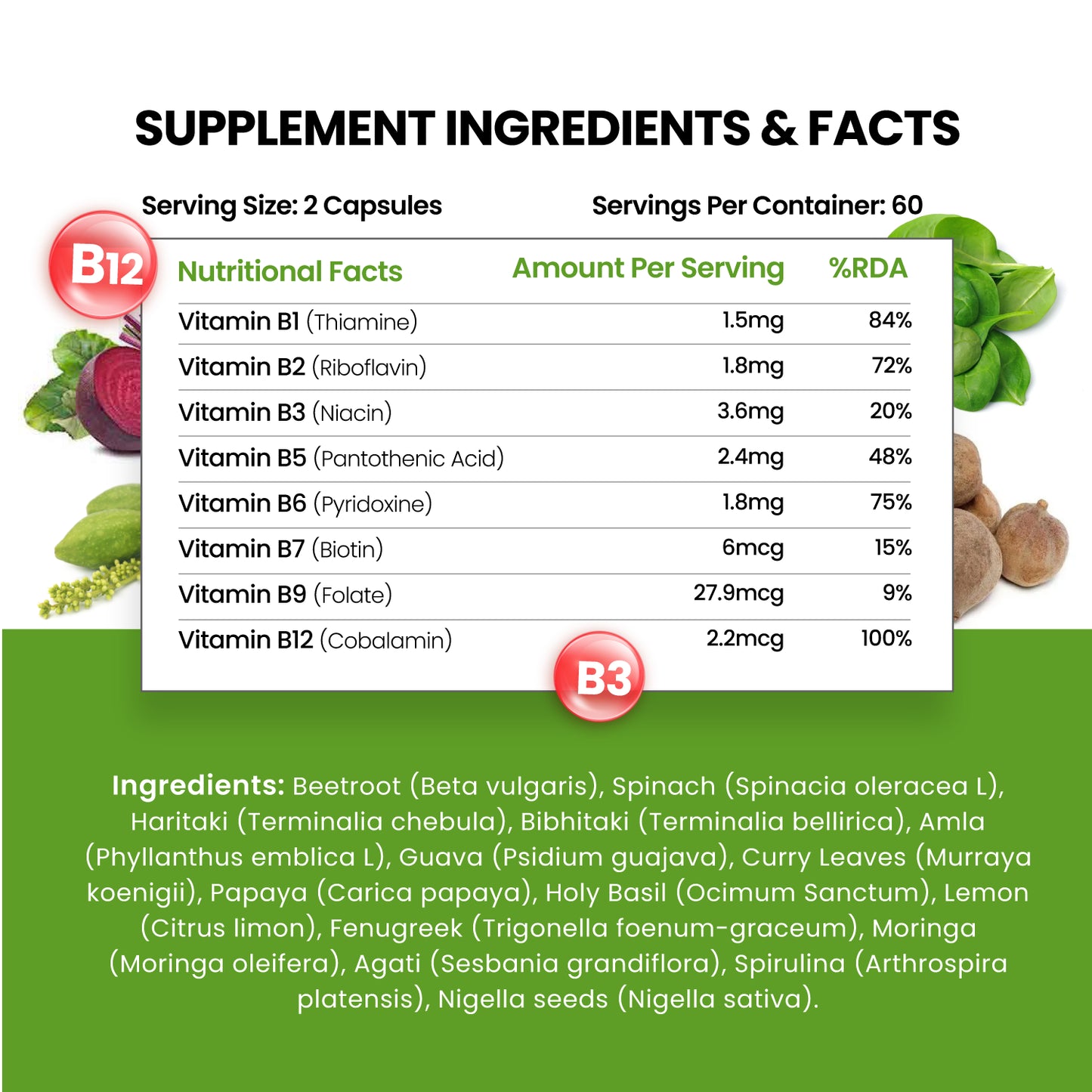 Vlado’s Himalayan Organics Natural Vitamin B12 | Energy & Nerve