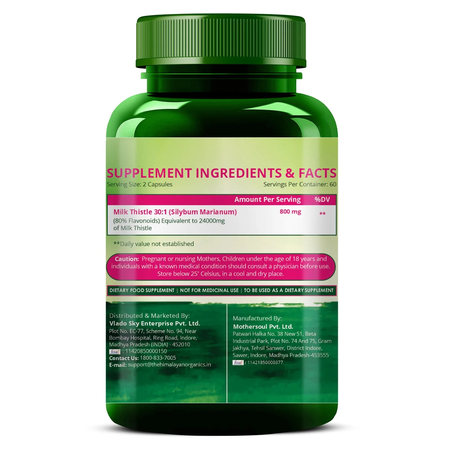 Vlado’s Himalayan Organics Milk Thistle for Liver Health