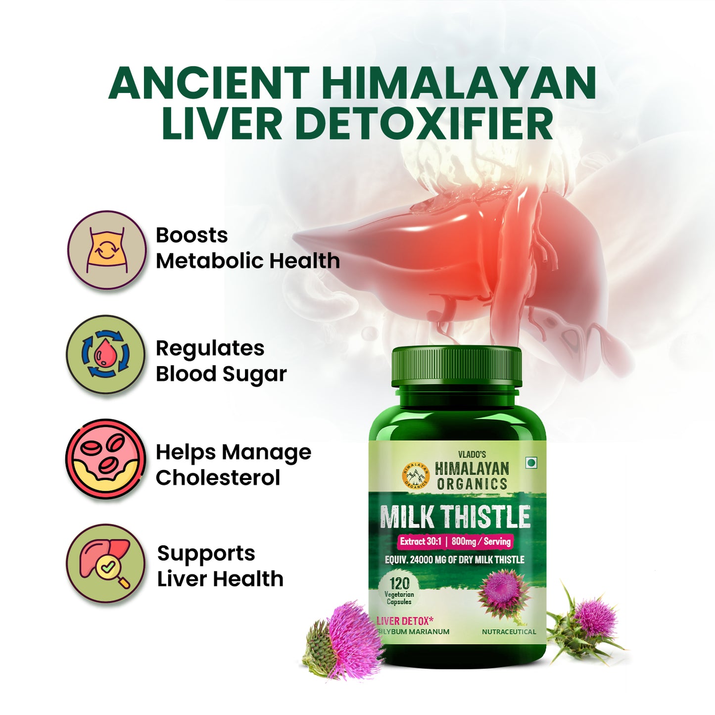 Vlado’s Himalayan Organics Milk Thistle for Liver Health