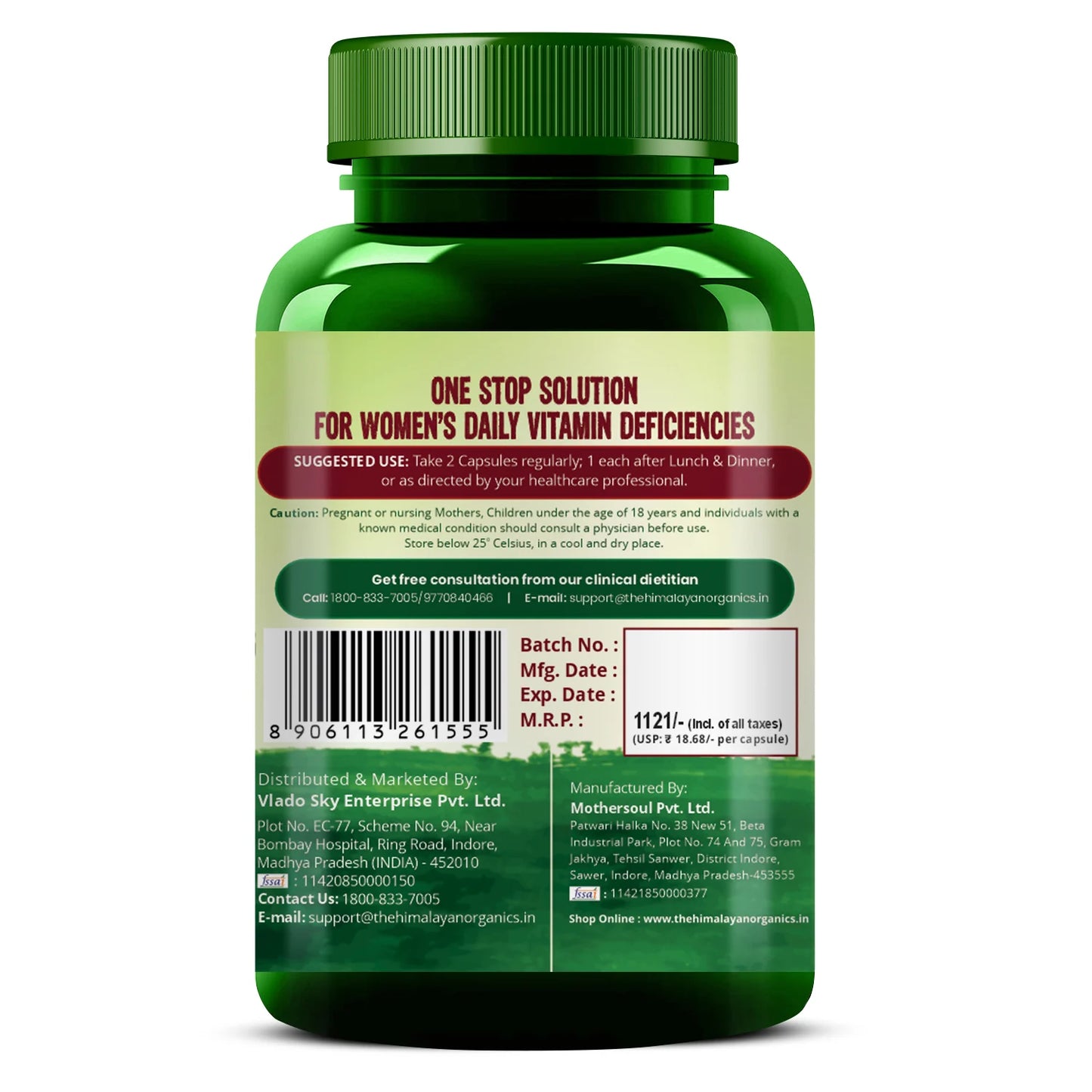 Vlado's Himalayan Organics Multivitamin Women | Natural & Whole Food