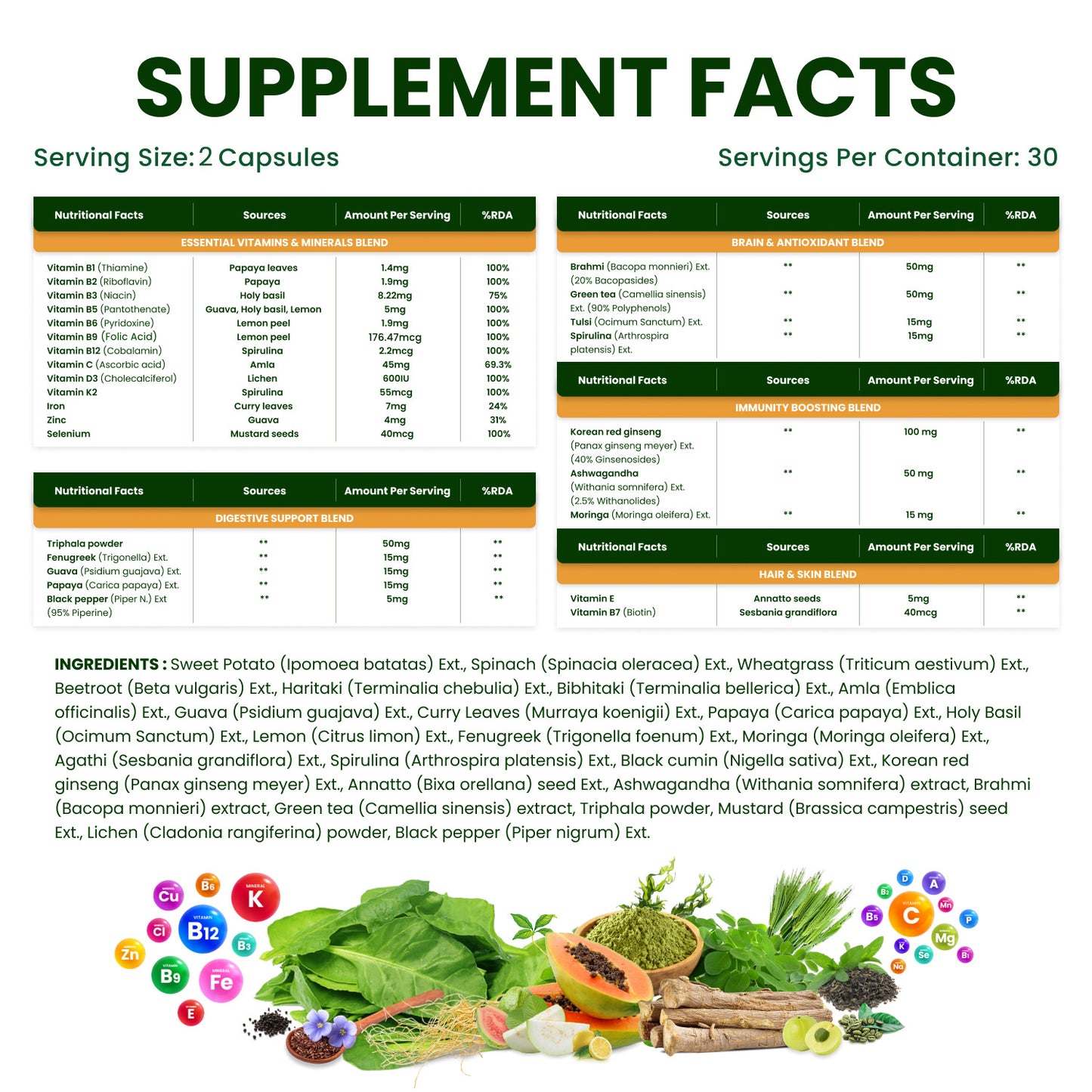 Vlado's Himalayan Organics Multivitamin Women | Natural & Whole Food