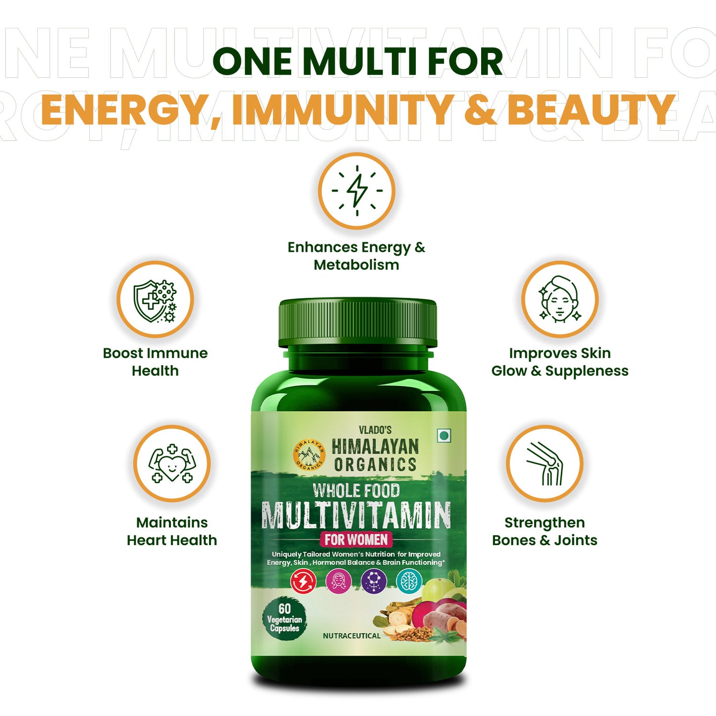 Vlado's Himalayan Organics Multivitamin Women | Natural & Whole Food