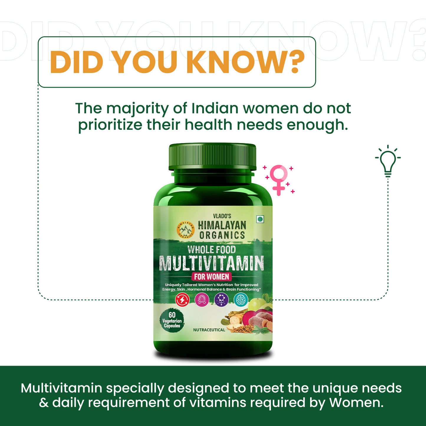 Vlado's Himalayan Organics Multivitamin Women | Natural & Whole Food