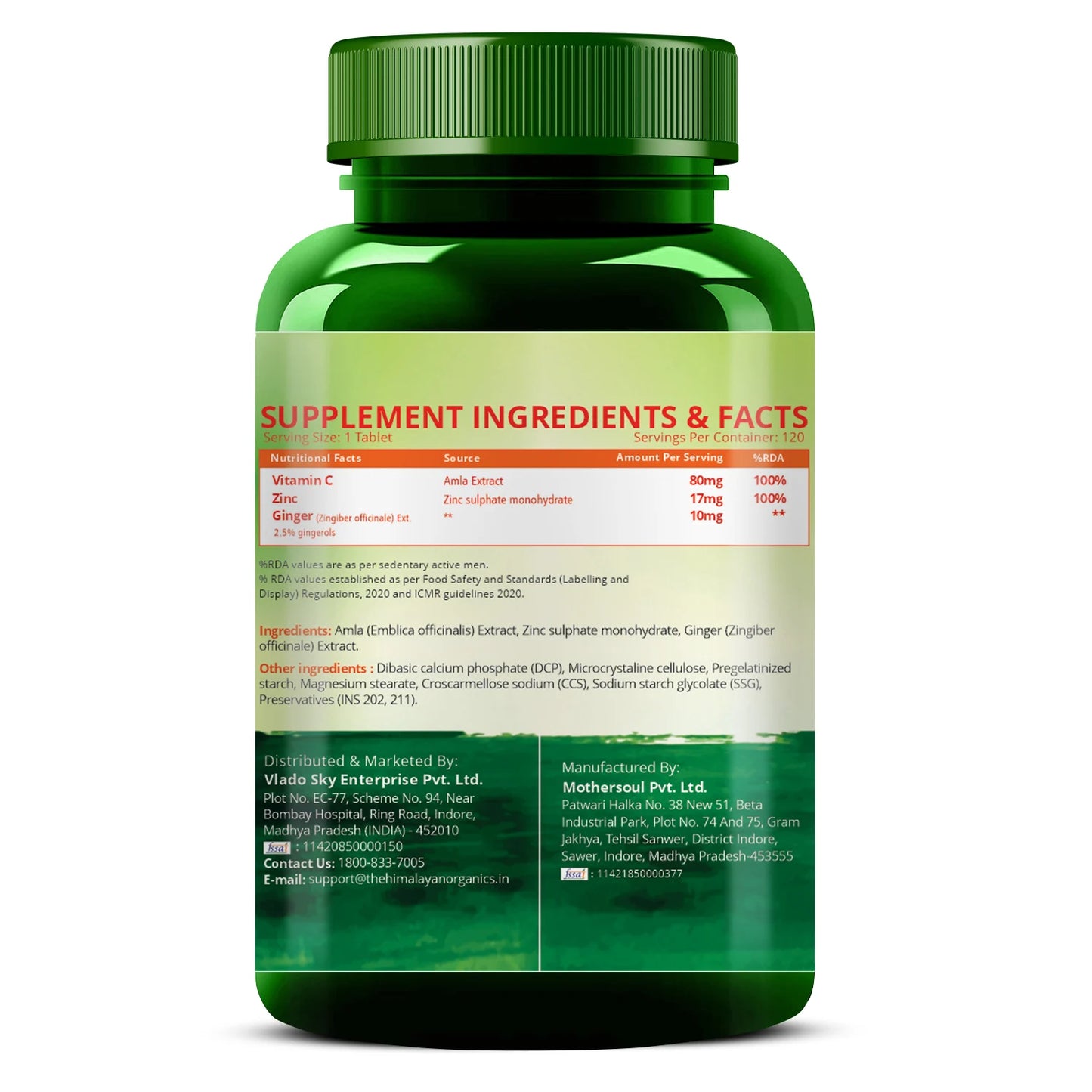 Vlado’s Himalayan Organics Vitamin C 1000mg | Amla & Zinc