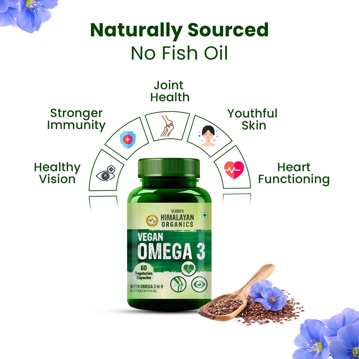 Vlado’s Himalayan Organics Vegan Omega 3 6 9 Capsules