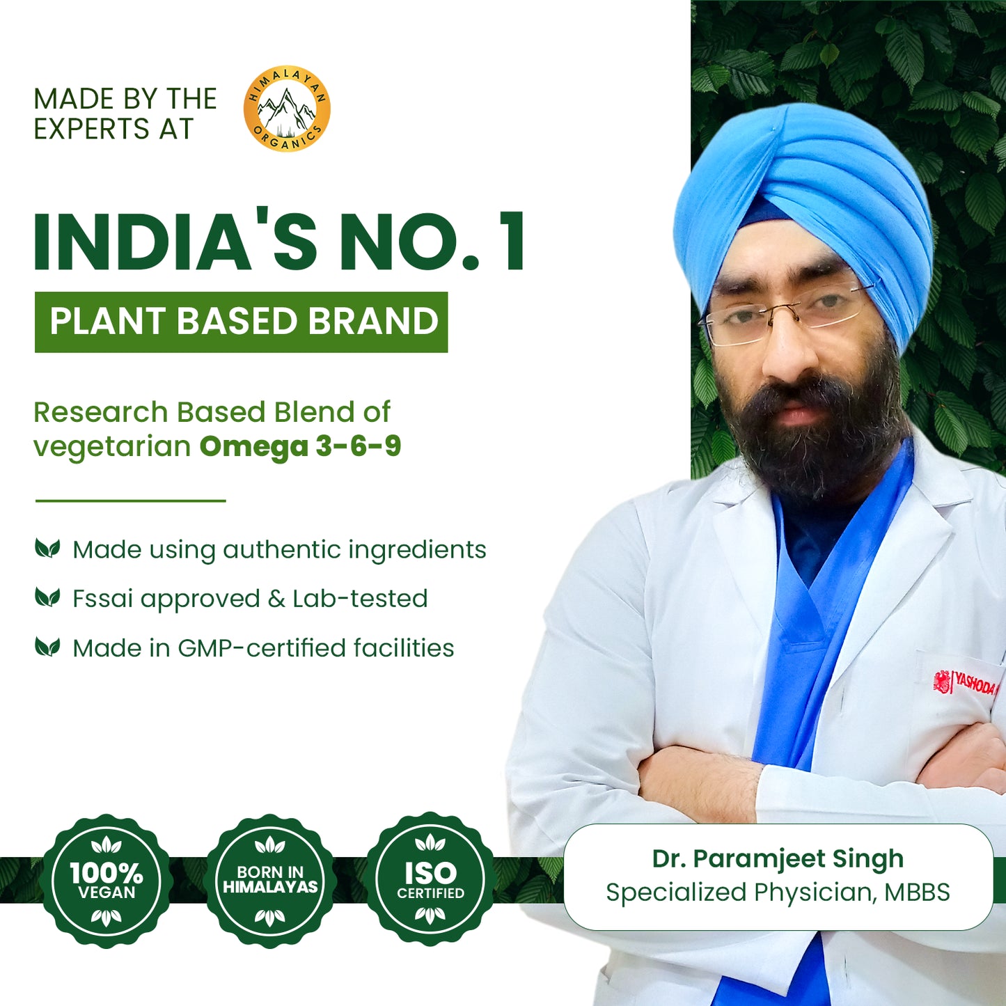 Vlado’s Himalayan Organics Vegan Omega 3 6 9 Capsules