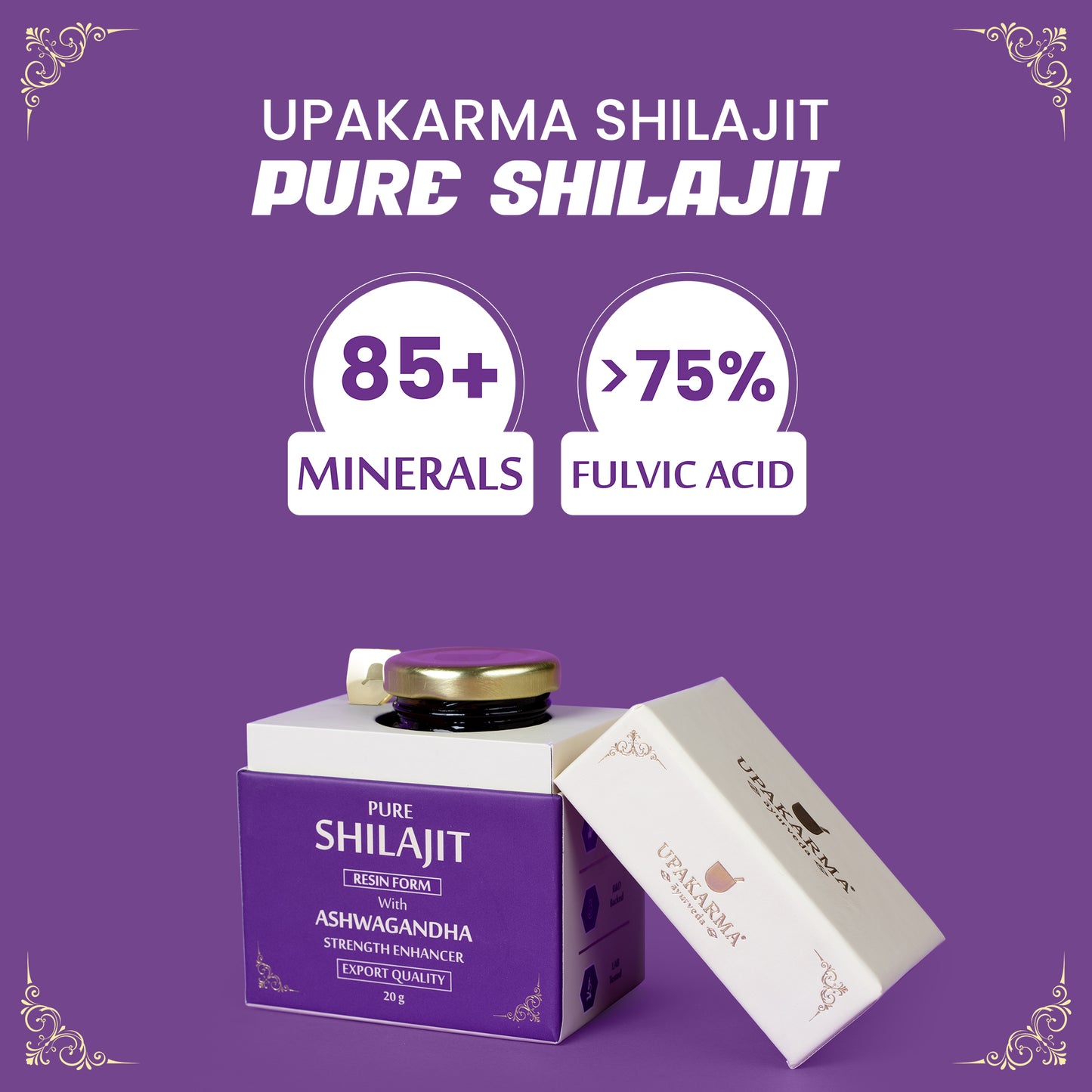 Upakarma Pure Shilajit Resin with Ashwagandha | Energy Boost