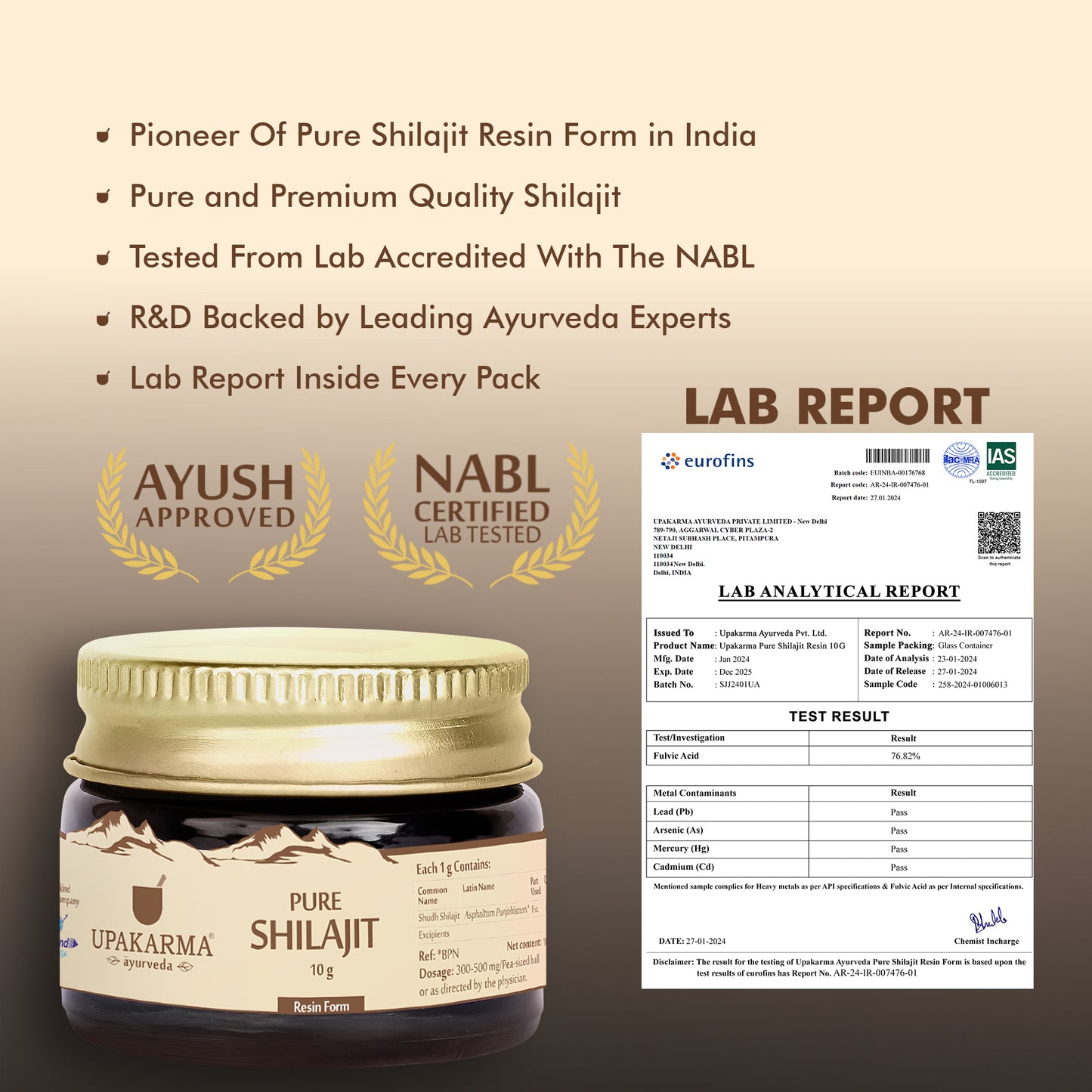 Upakarma Ayurveda Pure Shilajit | Natural Energy & Immunity