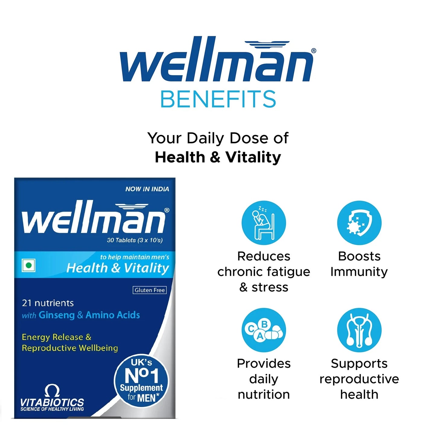Wellman Multivitamin for Men | Gluten-Free Energy & Vitality