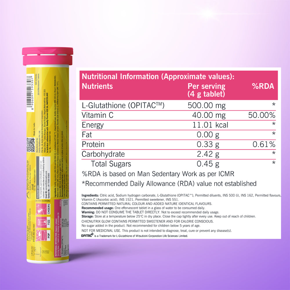 Chicnutrix Glow - Glutathione & Vitamin C for Radiant Skin