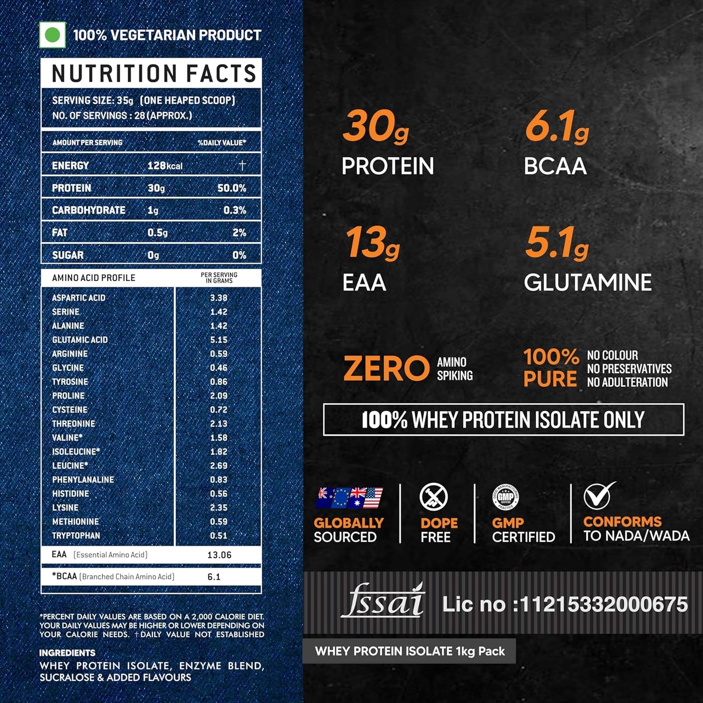 As-it-is Atom 100% Whey Protein Isolate - 29g Protein Scoop