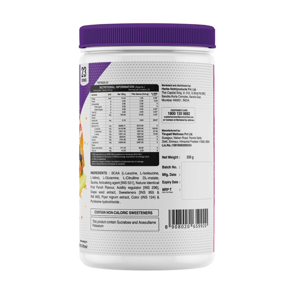 Pure Nutrition Sports BCAA
