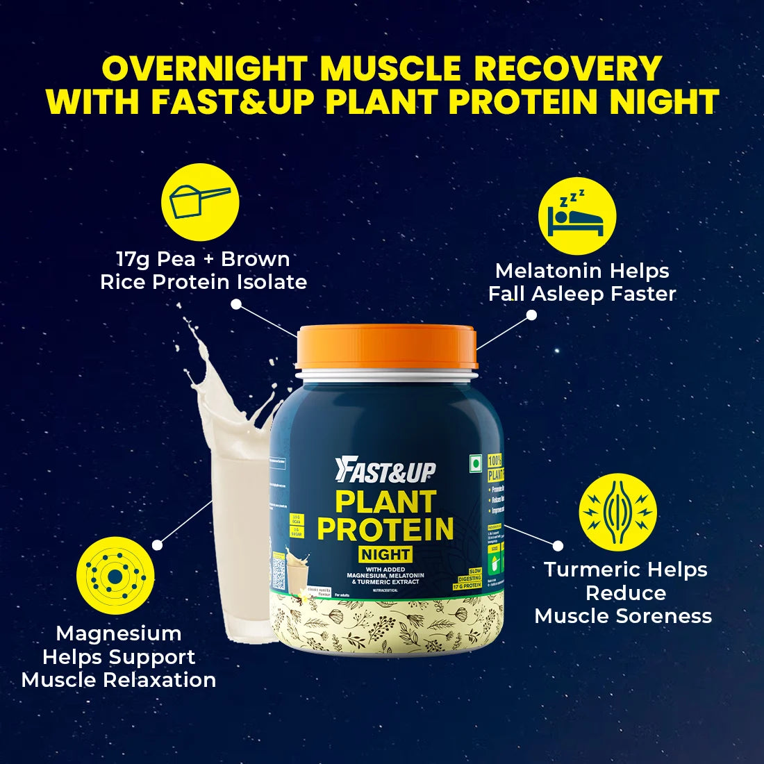 Fast&Up Plant Protein Night – Slow-Release Muscle Recovery