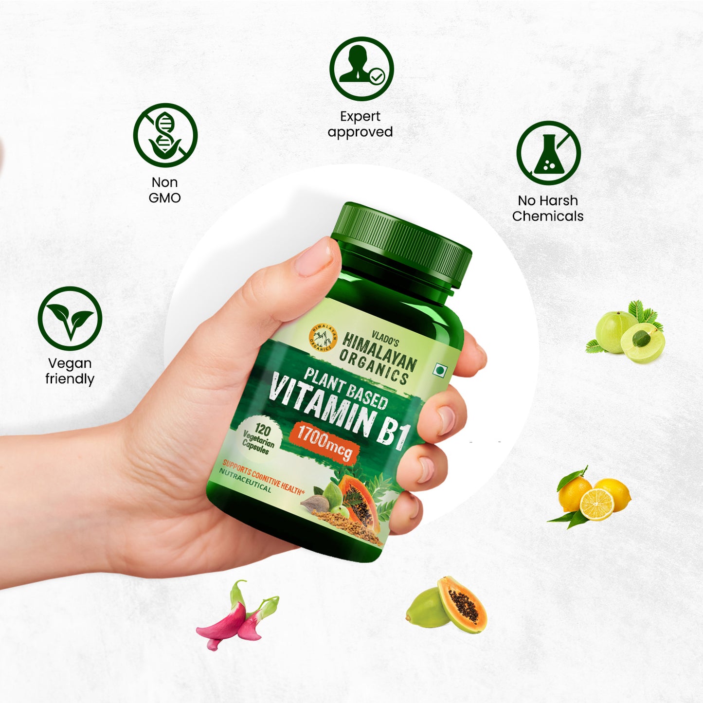 Vlado’s Himalayan Organics Vitamin B1 | Memory & Energy Boost