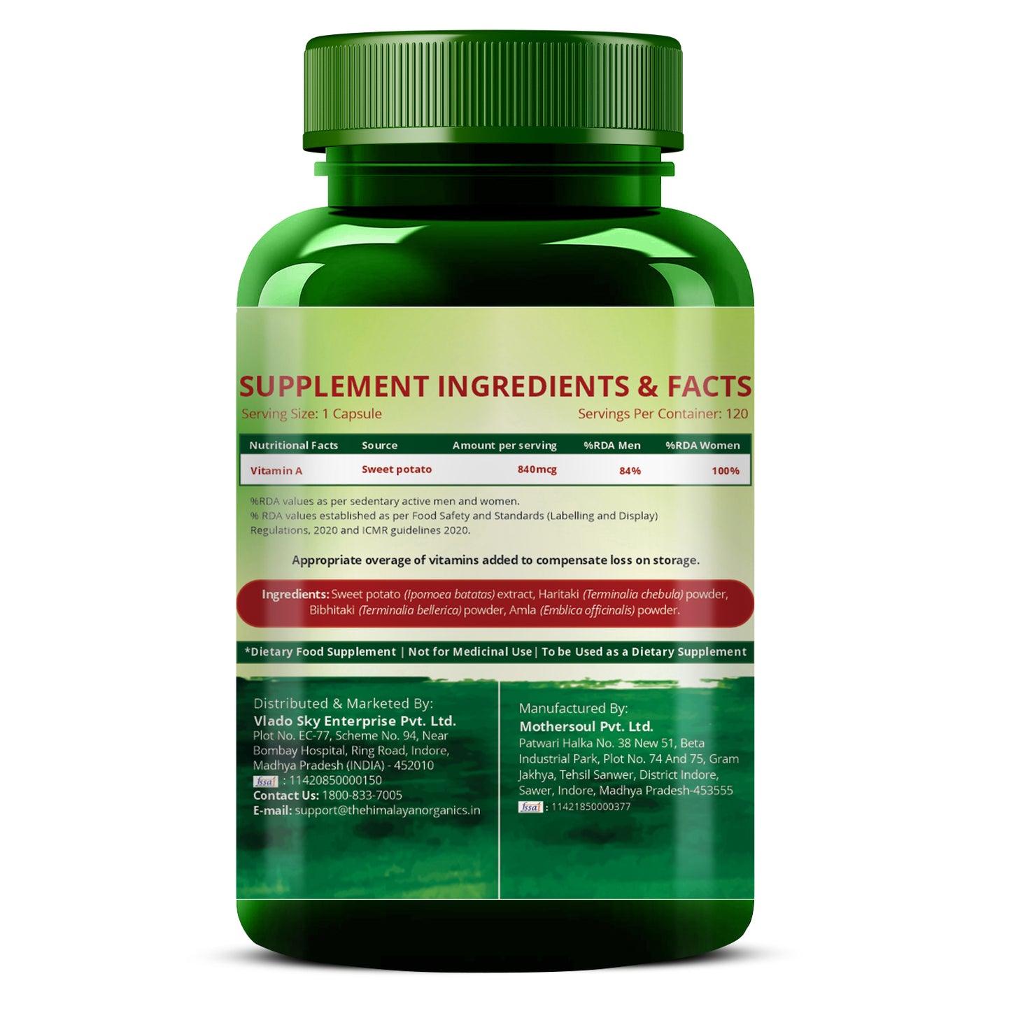 Vlado’s Himalayan Organics Vitamin A | Natural Eye Health