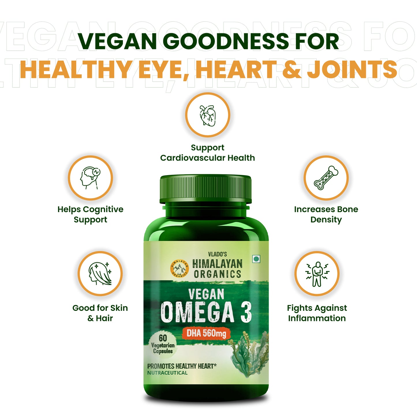 Vlado’s Himalayan Organics Vegan Omega 3 with DHA