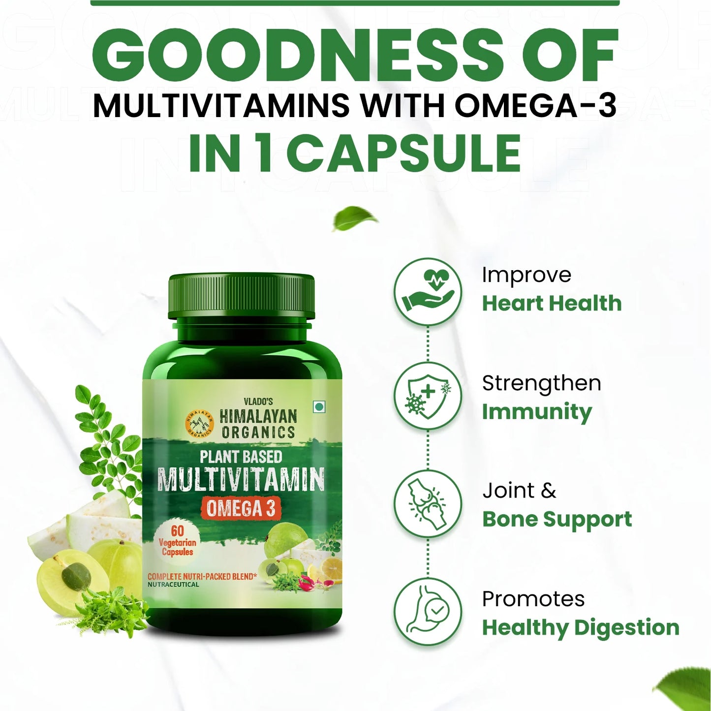 Vlado’s Himalayan Organics Plant-Based Multivitamin Omega 3