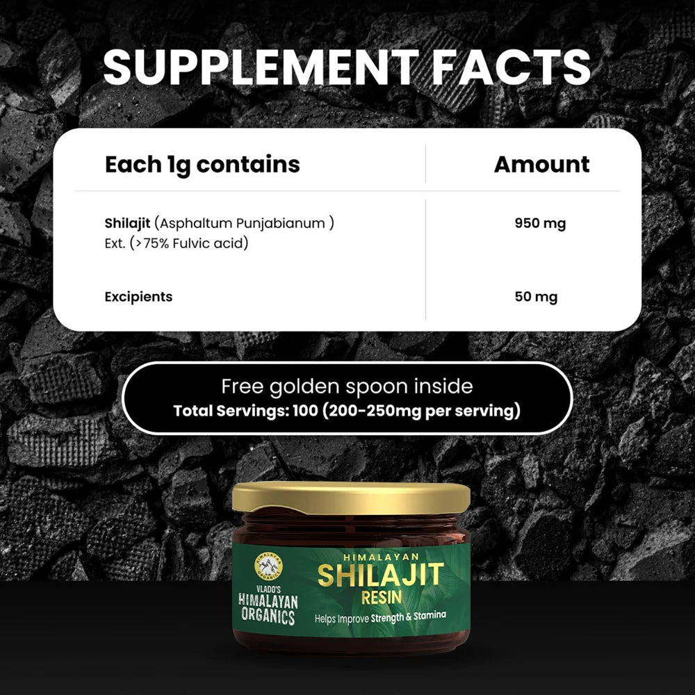 Vlado's Himalayan Organics Shilajit Resin | Pure & Potent