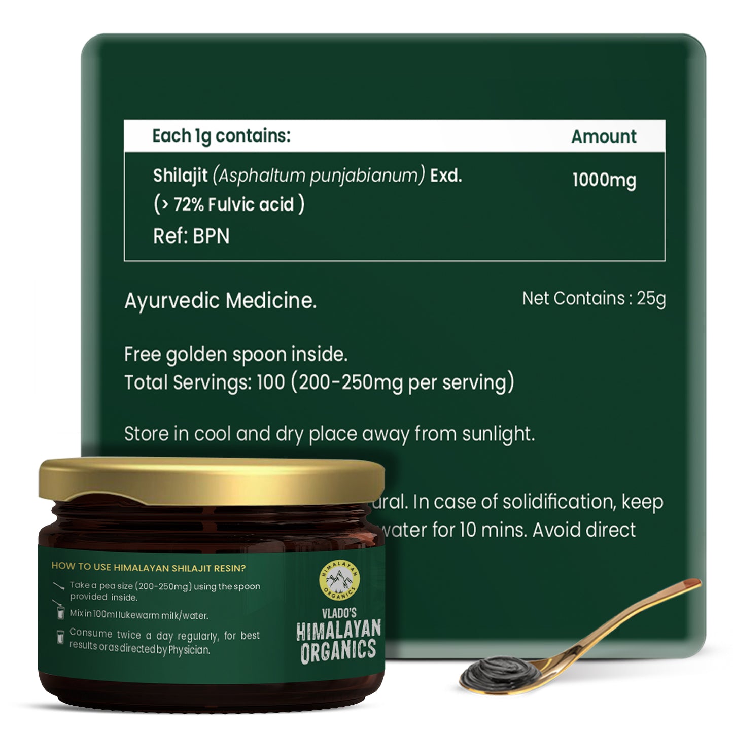Vlado's Himalayan Organics Shilajit Resin | Pure & Potent