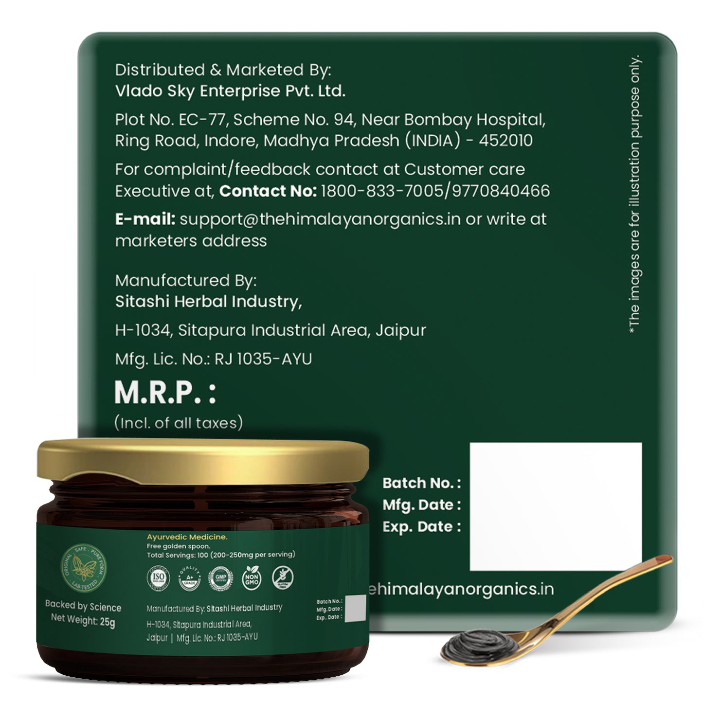 Vlado's Himalayan Organics Shilajit Resin | Pure & Potent