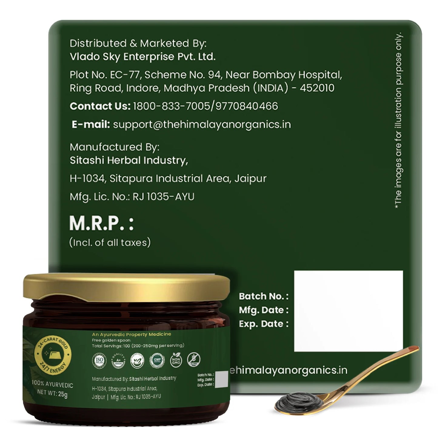 Vlado's Himalayan Organics Shilajit Gold Resin | Pure & Potent