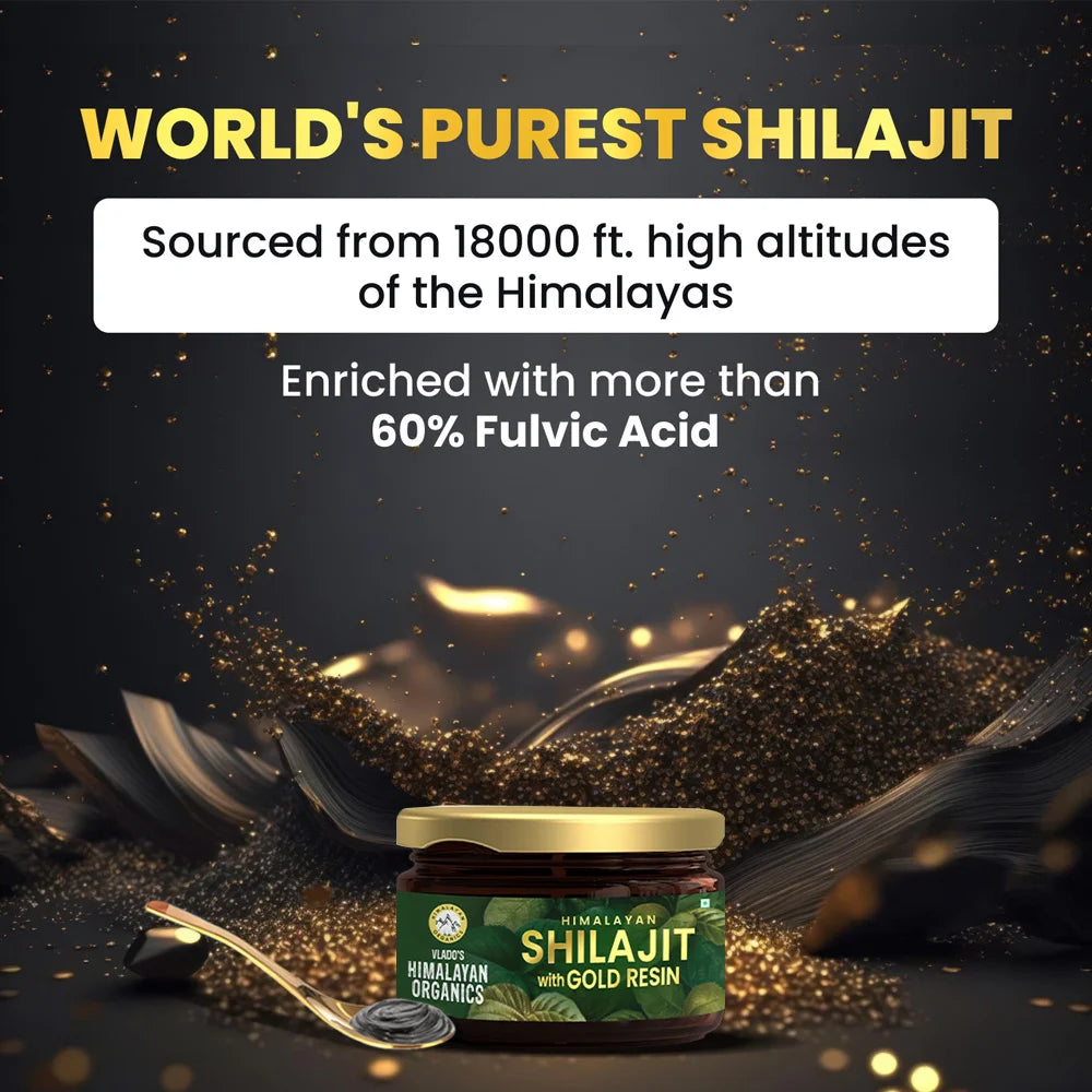 Vlado's Himalayan Organics Shilajit Gold Resin | Pure & Potent