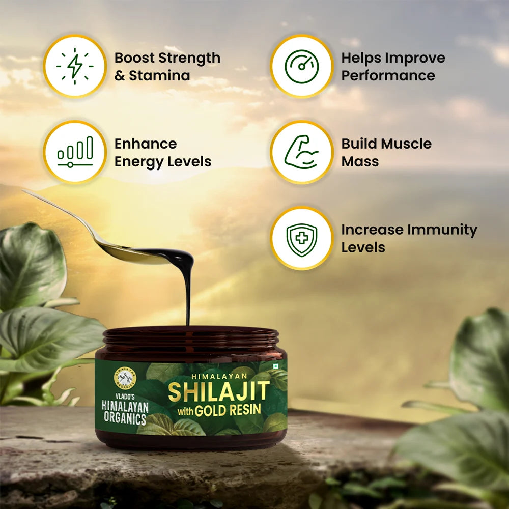 Vlado's Himalayan Organics Shilajit Gold Resin | Pure & Potent