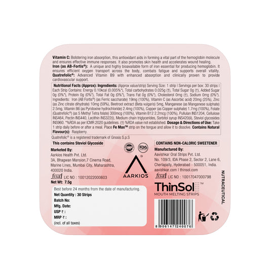 HealthAid Fe Max | Fast Absorbing Iron Oral Strips