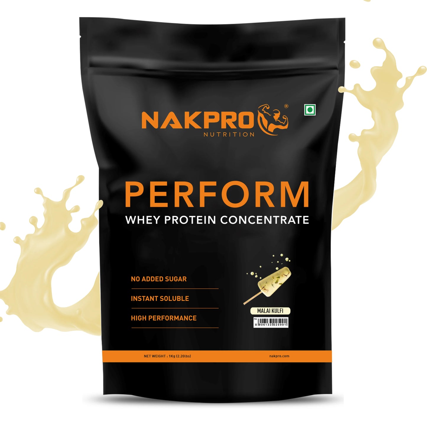 Nakpro Perform Whey Protein - 24g Protein, High BCAA