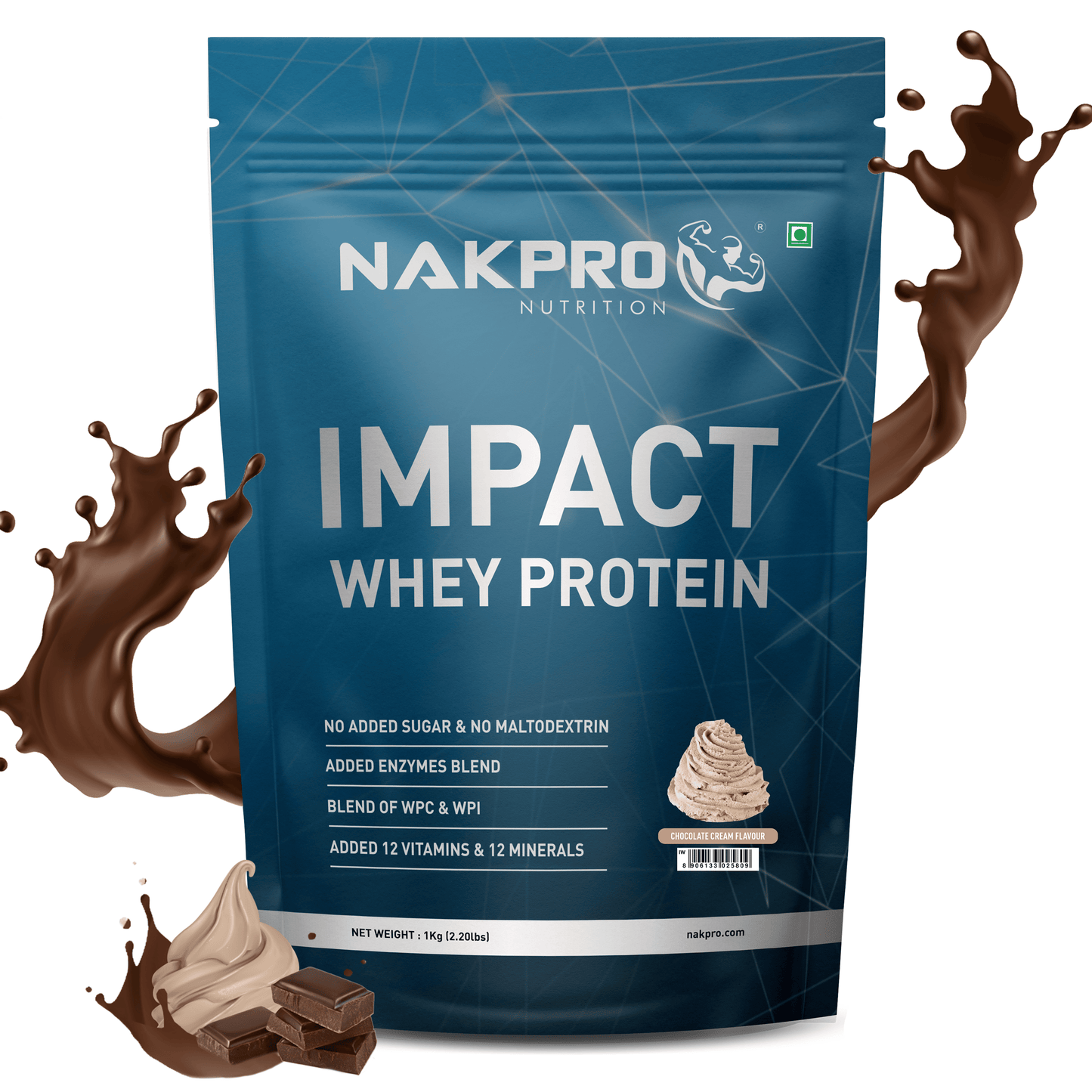 Nakpro Impact Whey Protein | 24g Protein & 4.9g BCAA