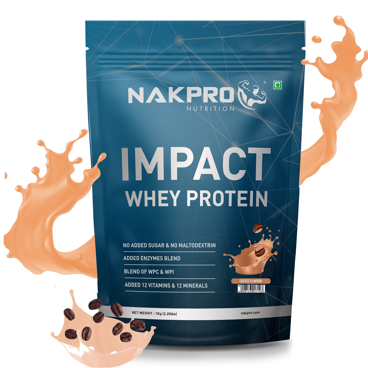 Nakpro Impact Whey Protein | 24g Protein & 4.9g BCAA
