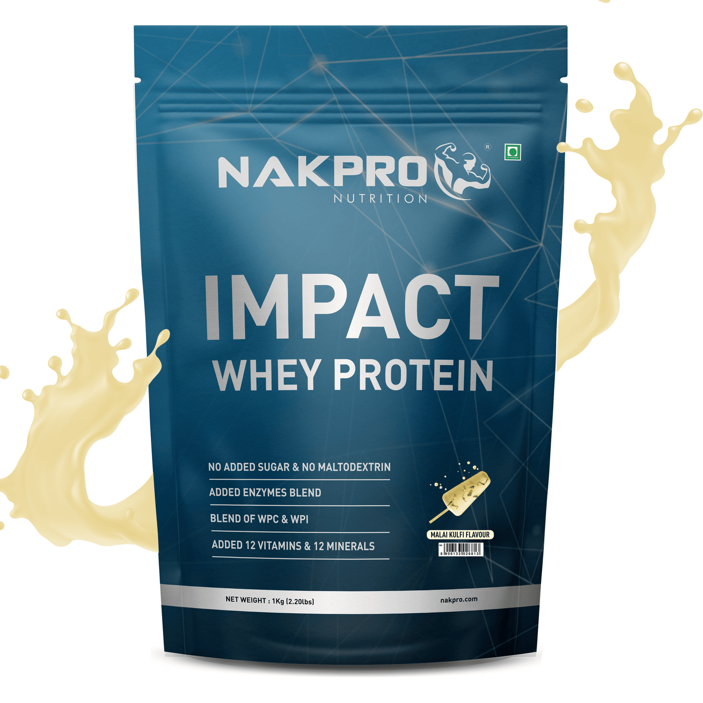 Nakpro Impact Whey Protein | 24g Protein & 4.9g BCAA
