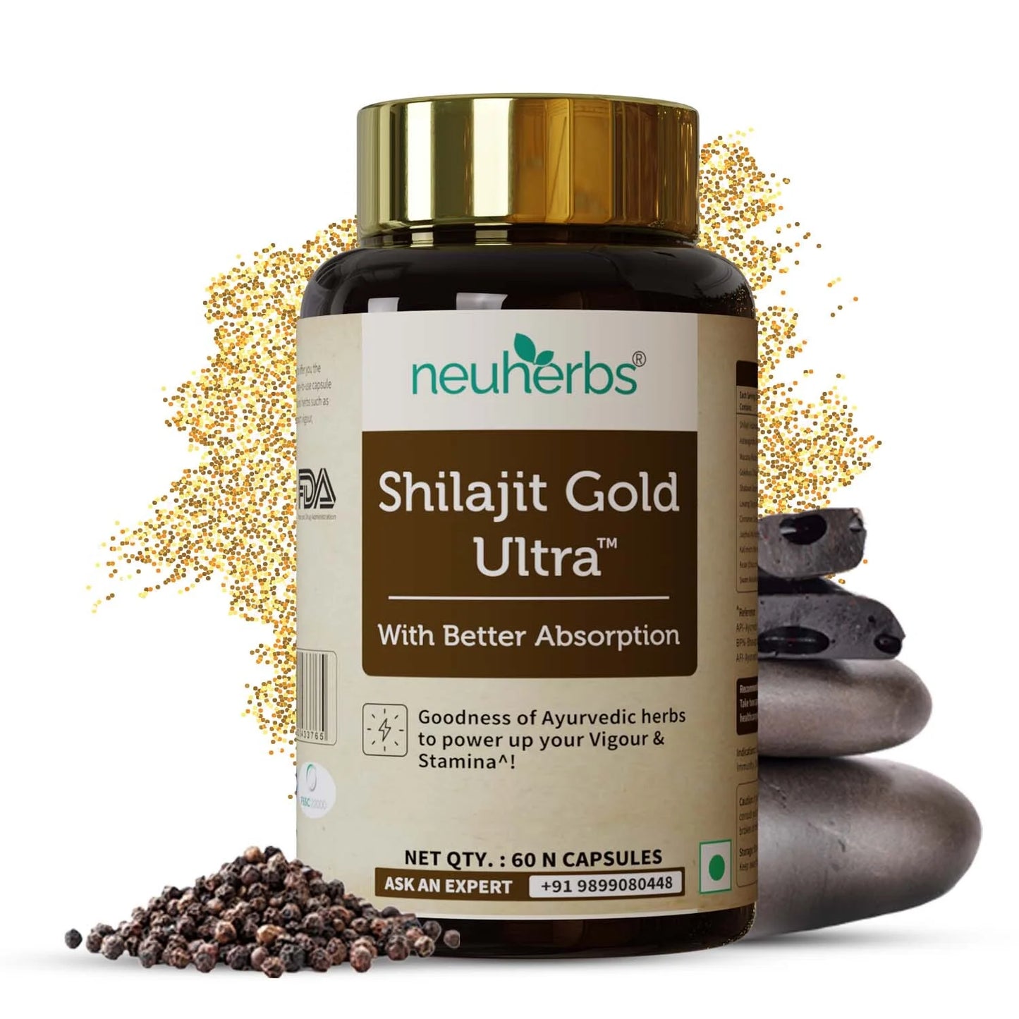 Neuherbs Shilajit Gold Ultra Resin for Energy & Stamina