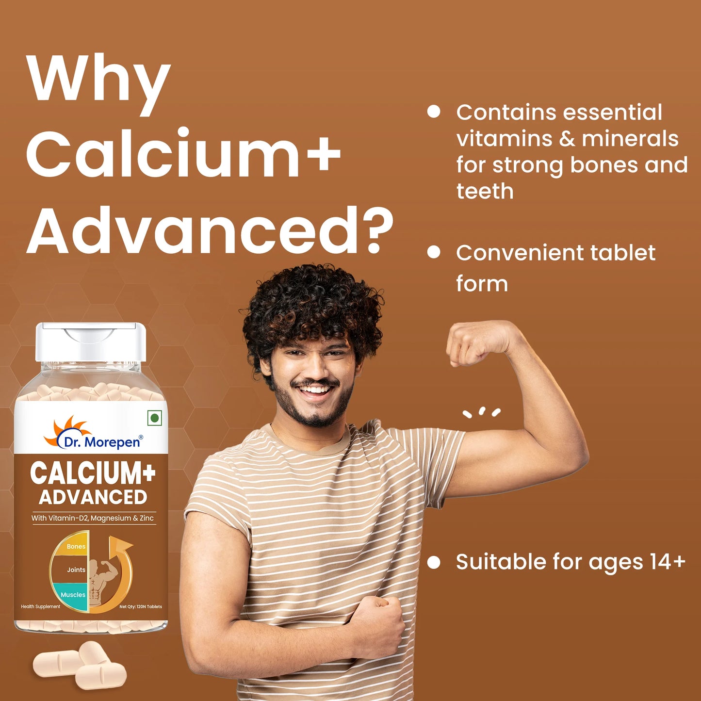 Dr. Morepen Calcium+ Advanced | Bone & Muscle Support