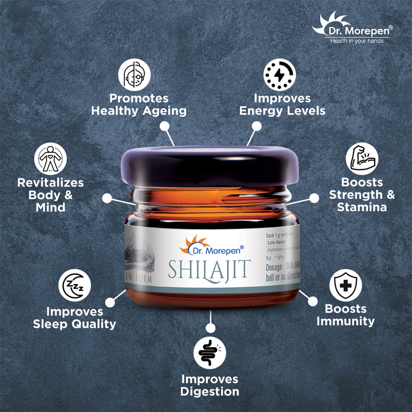 Dr. Morepen Natural Pure Shilajit | Energy & Stamina Boost