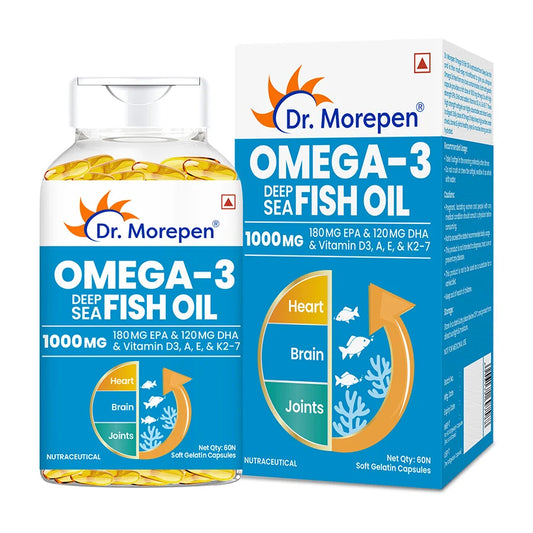 Dr. Morepen Omega 3 Deep Sea Fish Oil Triple Strength 1250mg