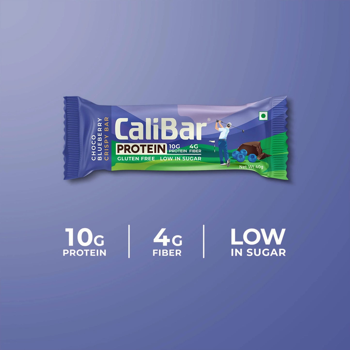 CaliBar 10g Protein Bar – Choco Blueberry Crispy