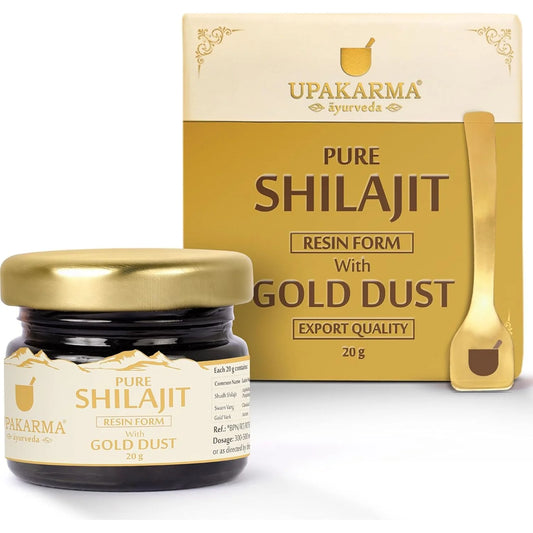 Upakarma Ayurveda Shilajit Resin with Gold Dust