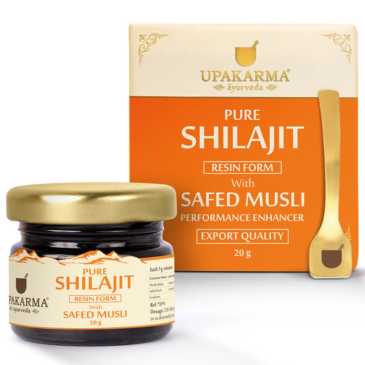 Upakarma Ayurveda Pure Shilajit Resin Form with Safed Musli