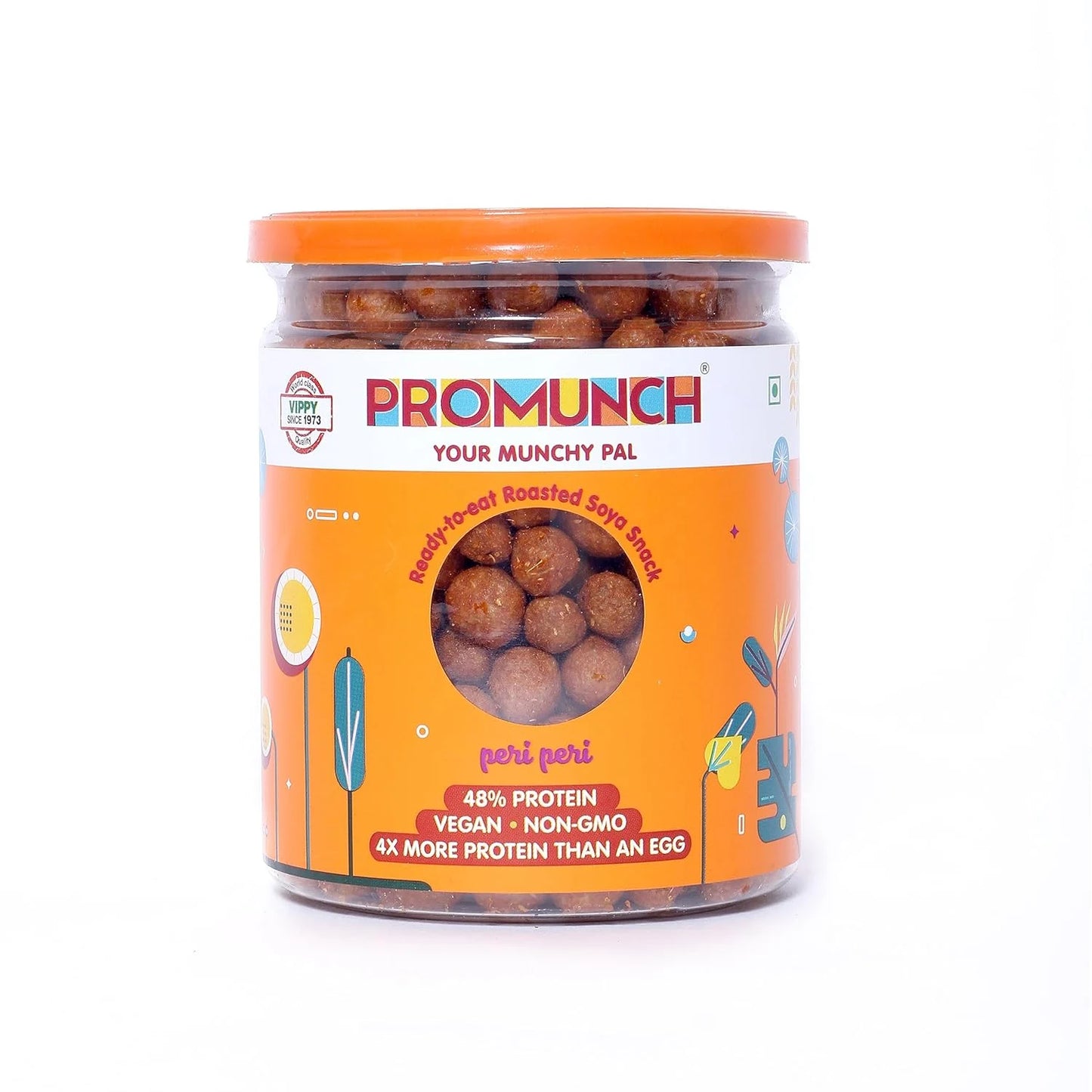 PROMUNCH Roasted Soya Snack Peri-Peri | High Protein 150gm