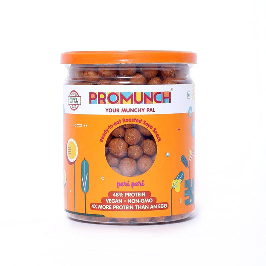 PROMUNCH Roasted Soya Snack Peri-Peri | High Protein 150gm