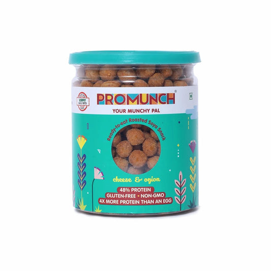 PROMUNCH Roasted Soya Snack Cheese & Onion | High Protein