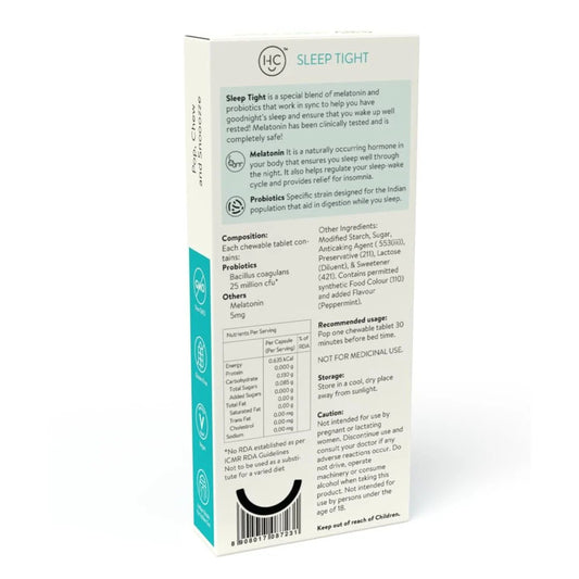 Velbiom Sleep Tight Chewmints | Melatonin & Probiotics