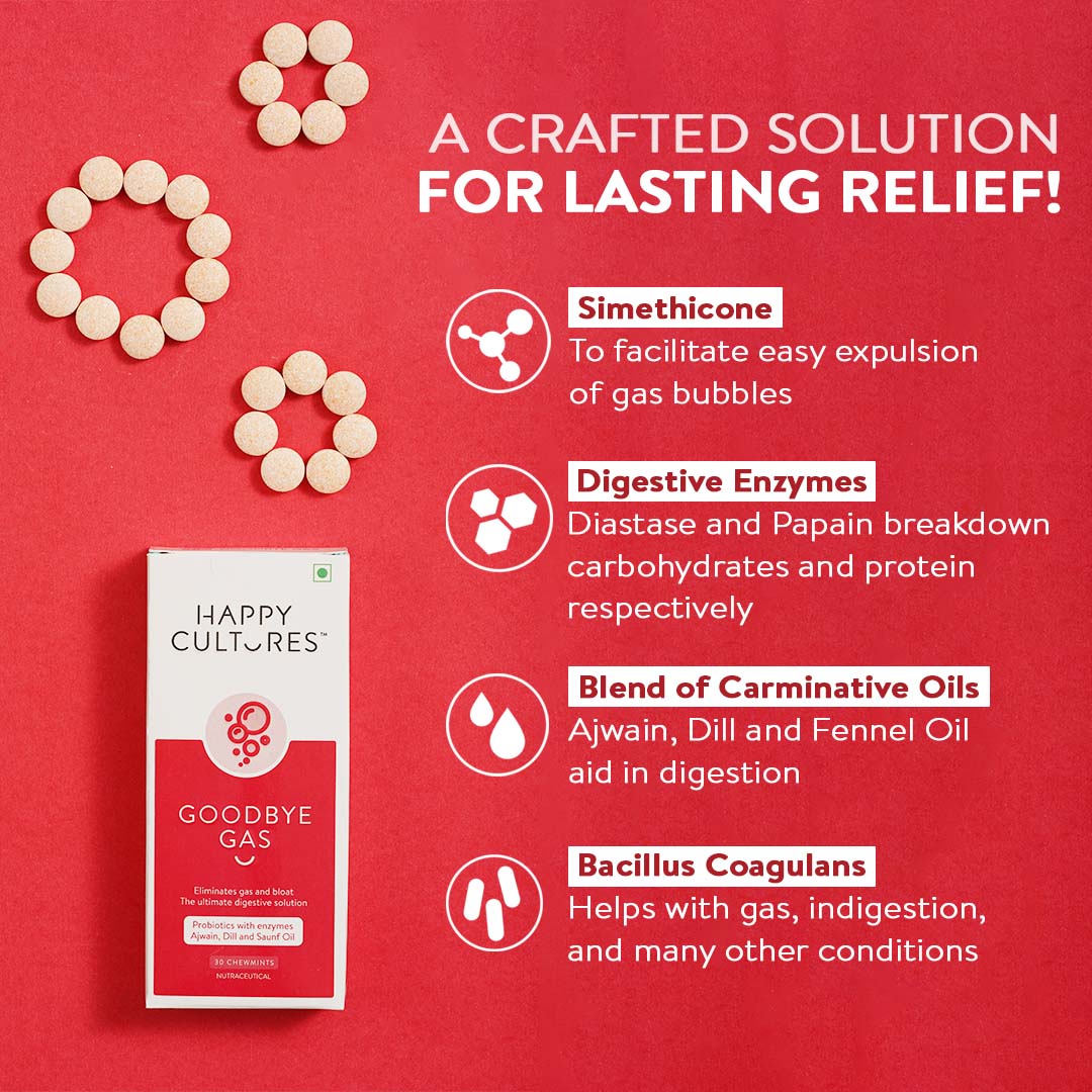 Velbiom Goodbye Gas Chewmints | Relieve Gas & Bloating