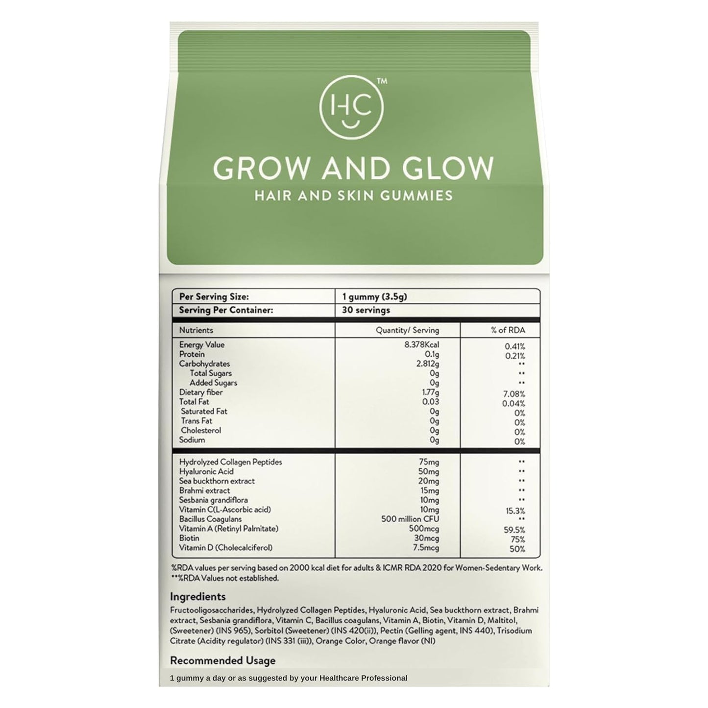 Velbiom Happy Cultures Grow and Glow | Hair & Skin Gummies