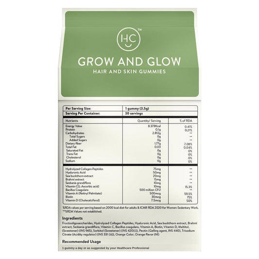 Velbiom Happy Cultures Grow and Glow | Hair & Skin Gummies