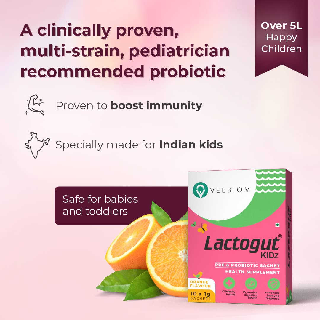 Velbiom Lactogut Kidz | Probiotic for Kids’ Gut Health
