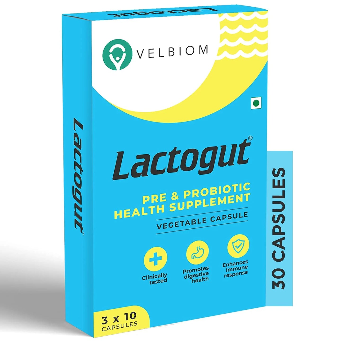 Velbiom Lactogut | Probiotic Supplement for Gut & Immunity